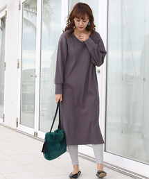 n'ee-ne | 「WEB限定」ライト起毛リブワンピース(ワンピース)