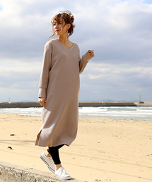 n'ee-ne | 「WEB限定」ライト起毛リブワンピース(ワンピース)