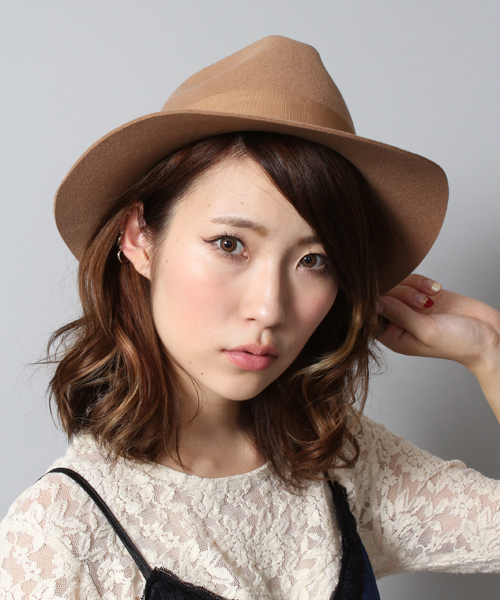 WEGO(ウィゴー)の「WEGO / ツバ広中折れハット(ハット・レディース・ブラック/グレー/キャメル・FREE)」の1枚目の写真