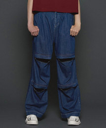 SHAREEF | 6.5OZ DENIM ZIP-SLIT PANTS CH(デニムパンツ)