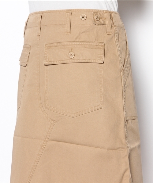 coen（コーエン）の「チノベイカースカート（スカート・レディース・オリーブ/ベージュ・LARGE/MEDIUM）」の6枚目の写真