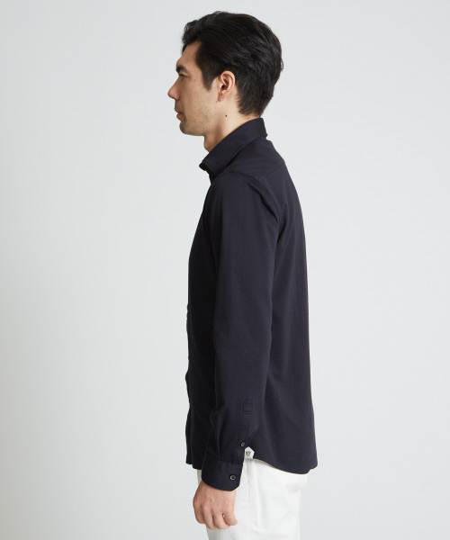 DESIGNWORKS（デザインワークス）の「モクロディストレッチ シャツ（シャツ/ブラウス・メンズ・ホワイト/ダークネイビー・44/46/48/50）」の9枚目の写真