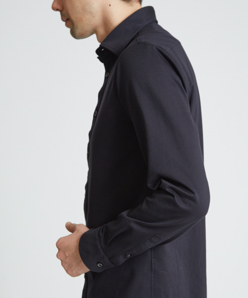 DESIGNWORKS（デザインワークス）の「モクロディストレッチ シャツ（シャツ/ブラウス・メンズ・ホワイト/ダークネイビー・44/46/48/50）」の12枚目の写真