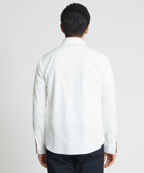 DESIGNWORKS（デザインワークス）の「モクロディストレッチ シャツ（シャツ/ブラウス・メンズ・ホワイト/ダークネイビー・44/46/48/50）」の19枚目の写真
