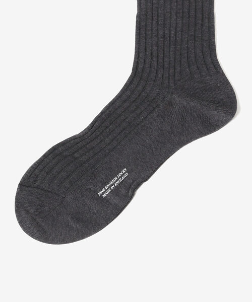 Pantherella（パンセレラ）の「Pantherella / リブロングソックス（ロングホーズ）（ソックス/靴下・メンズ・チャコールグレー/ブラック/ネイビー・SMALL/MEDIUM）」の5枚目の写真