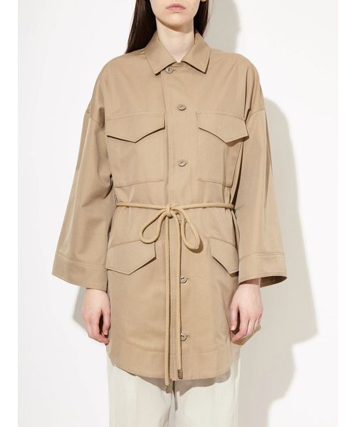 セール ジャケット アウター ロープベルトミリタリーコート ミリタリージャケット Sophila ソフィラ のファッション 保証書付