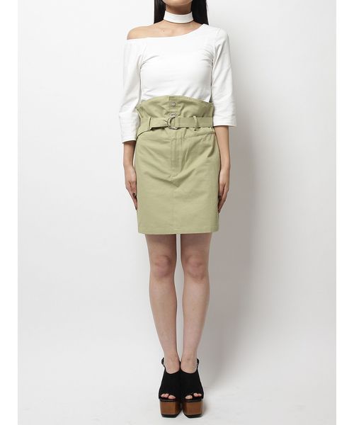 EMODA（エモダ）の「ハイマークミニスカート（スカート・レディース・ベージュ/ライム/ブラック・MEDIUM/SMALL）」の9枚目の写真