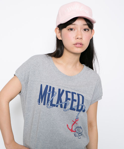 MILKFED.(ミルクフェド)の「PILE GIRLY CAP (キャップ/パイル地/パステルカラー/ロゴ)(キャップ・レディース・ライトグリーン/ネイビー/ピンク・ONESIZE)」の6枚目の写真