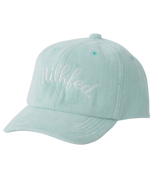 MILKFED.(ミルクフェド)の「PILE GIRLY CAP (キャップ/パイル地/パステルカラー/ロゴ)(キャップ・レディース・ライトグリーン/ネイビー/ピンク・ONESIZE)」の10枚目の写真