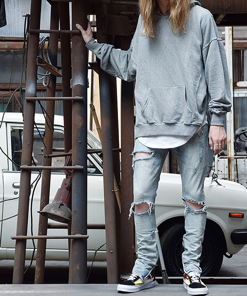 WESTBOY(ウエストボーイ)の「【WB ORIGINALS】Long length tank top(タンクトップ・メンズ・ホワイト/グレー/ブラック×ホワイト/Black・FREE)」の9枚目の写真