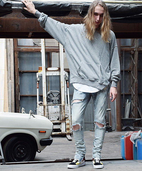 WESTBOY(ウエストボーイ)の「【WB ORIGINALS】Long length tank top(タンクトップ・メンズ・ホワイト/グレー/ブラック×ホワイト/Black・FREE)」の11枚目の写真