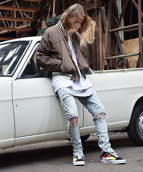 WESTBOY(ウエストボーイ)の「【WB ORIGINALS】Long length tank top(タンクトップ・メンズ・ホワイト/グレー/ブラック×ホワイト/Black・FREE)」の14枚目の写真