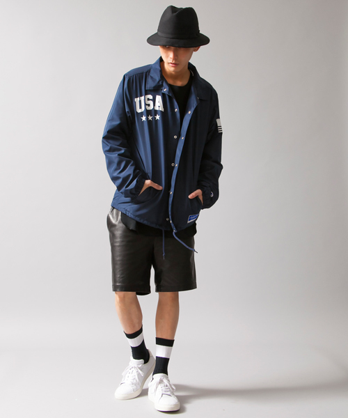 MONKEY TIME（モンキータイム）の「＜MT×Champion＞∴ COACH JKT/ブルゾン（ナイロンジャケット・メンズ・ネイビー/ブラック・X-LARGE/LARGE/MEDIUM）」の14枚目の写真