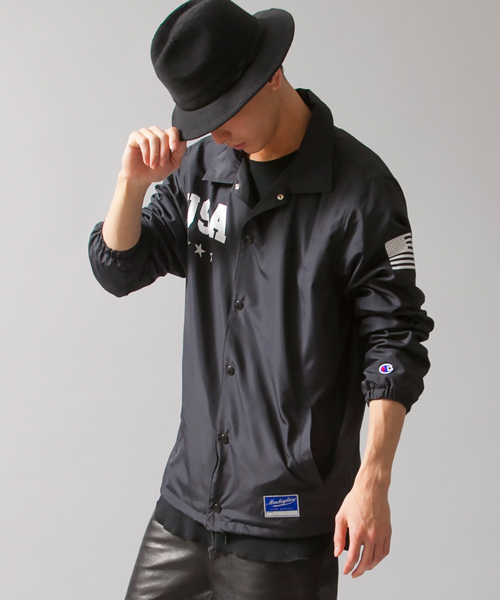 MONKEY TIME（モンキータイム）の「＜MT×Champion＞∴ COACH JKT/ブルゾン（ナイロンジャケット・メンズ・ネイビー/ブラック・X-LARGE/LARGE/MEDIUM）」の11枚目の写真