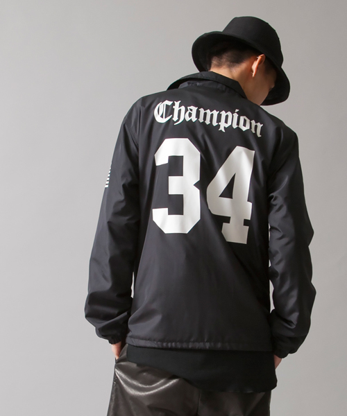 MONKEY TIME（モンキータイム）の「＜MT×Champion＞∴ COACH JKT/ブルゾン（ナイロンジャケット・メンズ・ネイビー/ブラック・X-LARGE/LARGE/MEDIUM）」の4枚目の写真
