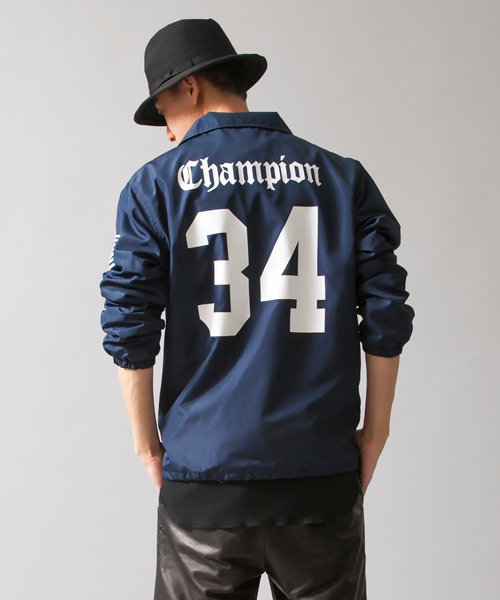 MONKEY TIME（モンキータイム）の「＜MT×Champion＞∴ COACH JKT/ブルゾン（ナイロンジャケット・メンズ・ネイビー/ブラック・X-LARGE/LARGE/MEDIUM）」の6枚目の写真