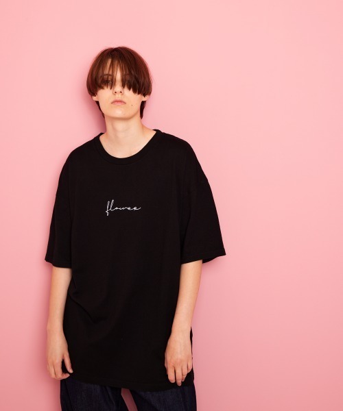 heaven リボン　ハート　リンガー　Tシャツ　黒　ブラック　ピンク　ブルー rehacer : Bloom Heart On Wide Body / ブルーム ハート Tシャツ
