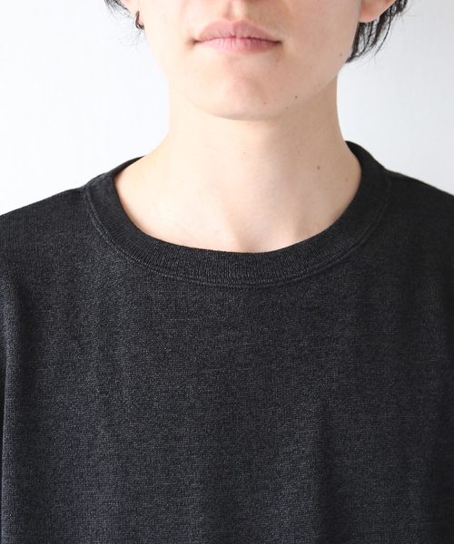 quadro(クオドロ)の「和紙×レーヨン天竺ドロップショルダークルーN.P/O(Tシャツ/カットソー・メンズ・ブラック/グレー/サンドベージュ・MEDIUM/LARGE)」の14枚目の写真