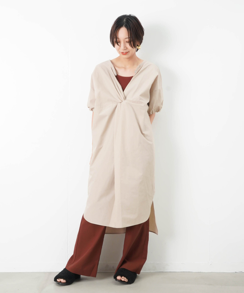 LUCA/LADY LUCK LUCA(ルカ/レディラックルカ)の「LC/LLL 前身デザインワンピース(ワンピース)」|ライトベージュ