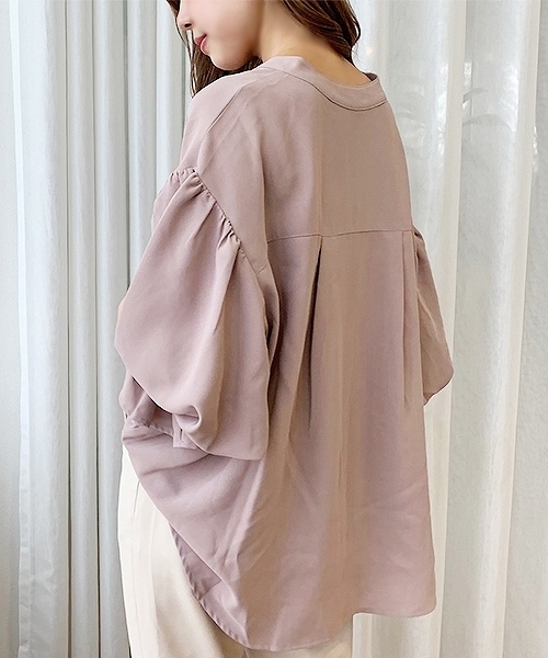 apres jour mignon(アプレジュールミニョン)の「袖タックキャンディースリーブブラウス【ZOZOTOWN限定アイテム】(シャツ/ブラウス・レディース・アイボリー/その他/ライトピンク・フリー)」の14枚目の写真