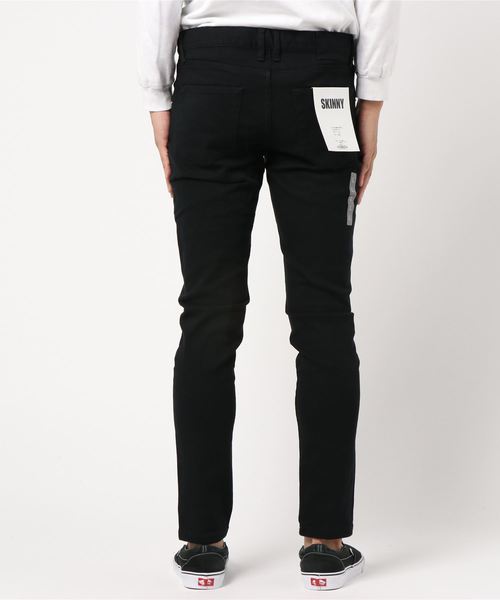 WEGO（ウィゴー）の「WEGO/ストレッチツイルスキニーパンツ（チノパンツ・メンズ・ブラック・SMALL/MEDIUM/LARGE/X-LARGE）」の3枚目の写真