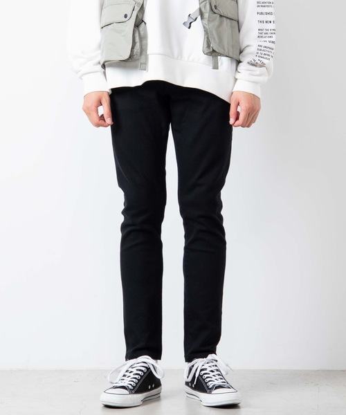 WEGO（ウィゴー）の「WEGO/ストレッチツイルスキニーパンツ（チノパンツ・メンズ・ブラック・SMALL/MEDIUM/LARGE/X-LARGE）」の8枚目の写真