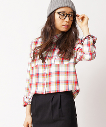 WEGO | WEGO/ネルチェッククロップドシャツ(シャツ/ブラウス)