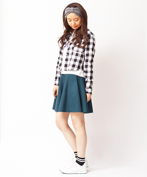 WEGO（ウィゴー）の「WEGO/ネルチェッククロップドシャツ（シャツ/ブラウス・レディース・ホワイト/ホワイト系その他/ブルー/ブルー系その他/レッド・FREE）」の8枚目の写真