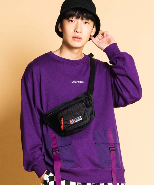 WEGO（ウィゴー）の「∴WEGO/newhattan別注ファーコンビボディバッグ（ボディバッグ/ウエストポーチ・メンズ・ブラック/マルチ・FREE）」の11枚目の写真