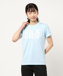 【FILA/フィラ】ブランドロゴプリント カラーステッチ DRY 半袖Tシャツ
