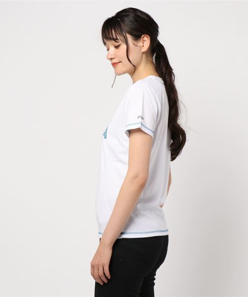 FILA(フィラ)の「【FILA/フィラ】ブランドロゴプリント カラーステッチ DRY 半袖Tシャツ(Tシャツ/カットソー・レディース・ホワイト/ブラック/ピンク/ブルー・M/L)」の5枚目の写真