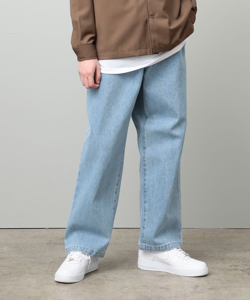 JUNRED(ジュンレッド)の「ノータックデニムワイドストレートパンツ(デニムパンツ・メンズ・ブラック/サックスブルー/ブルー・M/L/S)」の2枚目の写真