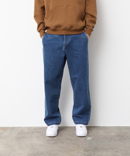 JUNRED(ジュンレッド)の「ノータックデニムワイドストレートパンツ(デニムパンツ・メンズ・ブラック/サックスブルー/ブルー・M/L/S)」の9枚目の写真