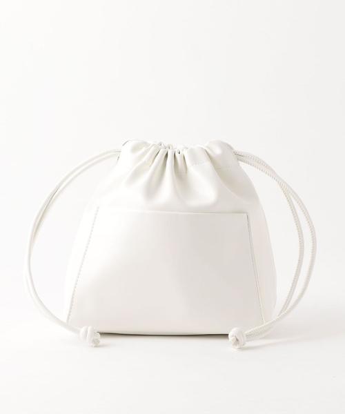 green label relaxing(グリーンレーベルリラクシング)の「FFC MINI キンチャク 2WAY バッグ(ショルダーバッグ・レディース・その他1/ホワイト/ブラック・FREE)」の2枚目の写真