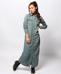 goa | 6ozﾃﾞﾆﾑ ｳｪｽﾀﾝﾛﾝｸﾞｼｬﾂ(シャツワンピース)