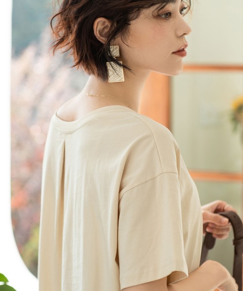 SAISON DE PAPILLON（セゾンドパピヨン）の「ビックシルエットTシャツワンピース（ワンピース・レディース・ピンク/ブラック/ベージュ/モカ/グレー・L/M/S/XL）」の18枚目の写真