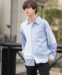 UP START | クレイジーストライプワイドシルエットビッグシャツ(シャツ/ブラウス)