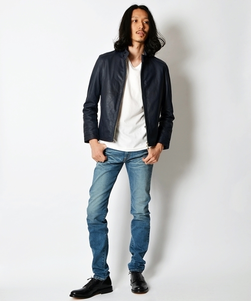 シップス レザージャケット ブルゾン ジップアップ　ヤギ革 スエード SHIPS シップス レザージャケット ブルゾン ジップアップ ヤギ革 スエード SHIPS