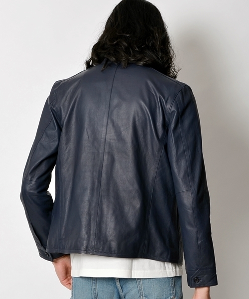 シップス レザージャケット ブルゾン ジップアップ　ヤギ革 スエード SHIPS シップス レザージャケット ブルゾン ジップアップ ヤギ革 スエード SHIPS