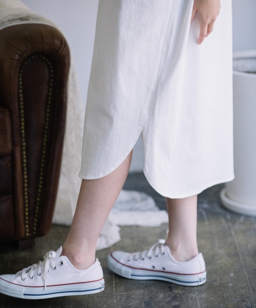 Mysa&Liina（ミーサリーナ）の「左胸ワンポイントロゴTワンピース（ワンピース・レディース・ブラック/ベージュ/ブラウン/オフホワイト・M）」の8枚目の写真