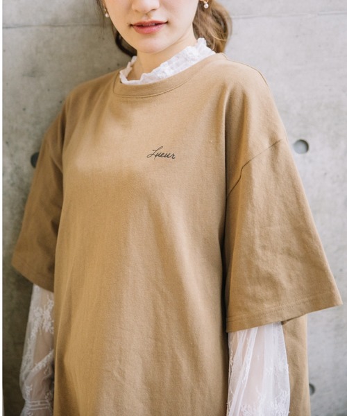 Mysa&Liina（ミーサリーナ）の「左胸ワンポイントロゴTワンピース