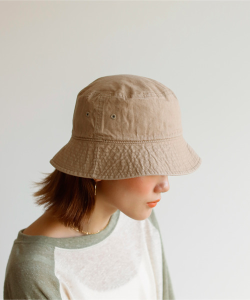 Auntie Rosa Holiday(アンティローザホリデー)の「ウォッシュドバケットハット(ハット・レディース・カーキ/パープル/ブラック/ベージュ・FREE)」の3枚目の写真