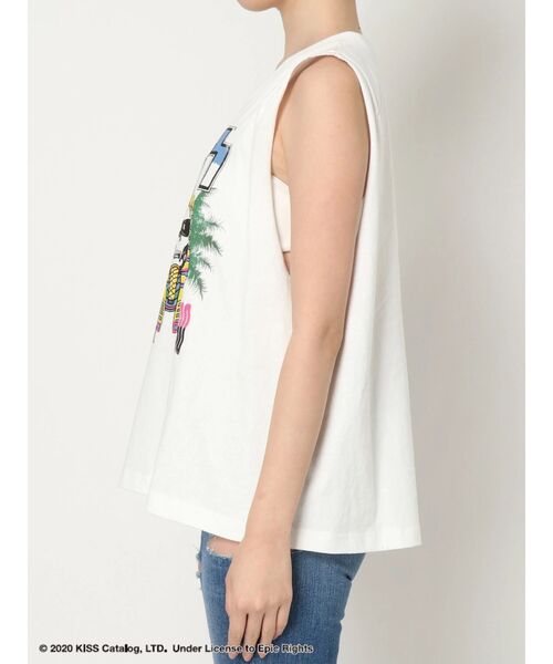 GYDA（ジェイダ）の「KISS タンクトップ（タンクトップ・レディース・チャコールグレー/オフホワイト・FREE）」の12枚目の写真