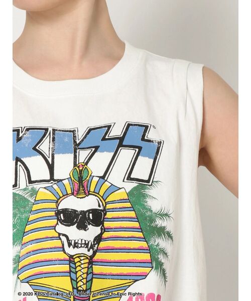 GYDA（ジェイダ）の「KISS タンクトップ（タンクトップ・レディース・チャコールグレー/オフホワイト・FREE）」の15枚目の写真