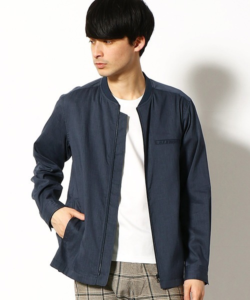 COMME CA COMMUNE(コムサコミューン)の「《リネンミックス》 MA-1 シャツブルゾン(ブルゾン・メンズ・ダークブラウン/ネイビー/カーキ/イエロー・SMALL/MEDIUM/LARGE)」の10枚目の写真