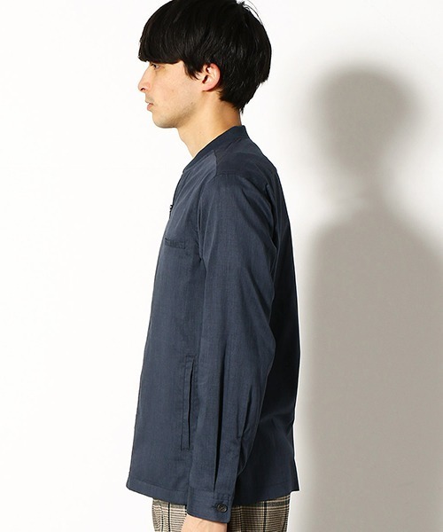 COMME CA COMMUNE(コムサコミューン)の「《リネンミックス》 MA-1 シャツブルゾン(ブルゾン・メンズ・ダークブラウン/ネイビー/カーキ/イエロー・SMALL/MEDIUM/LARGE)」の14枚目の写真