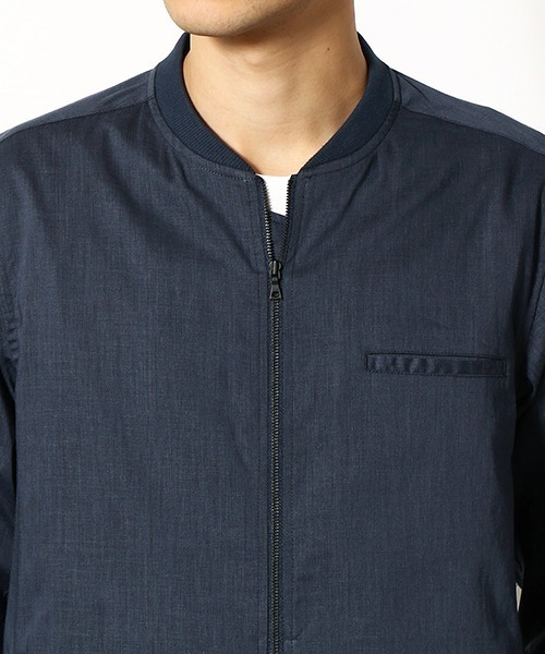 COMME CA COMMUNE(コムサコミューン)の「《リネンミックス》 MA-1 シャツブルゾン(ブルゾン・メンズ・ダークブラウン/ネイビー/カーキ/イエロー・SMALL/MEDIUM/LARGE)」の13枚目の写真