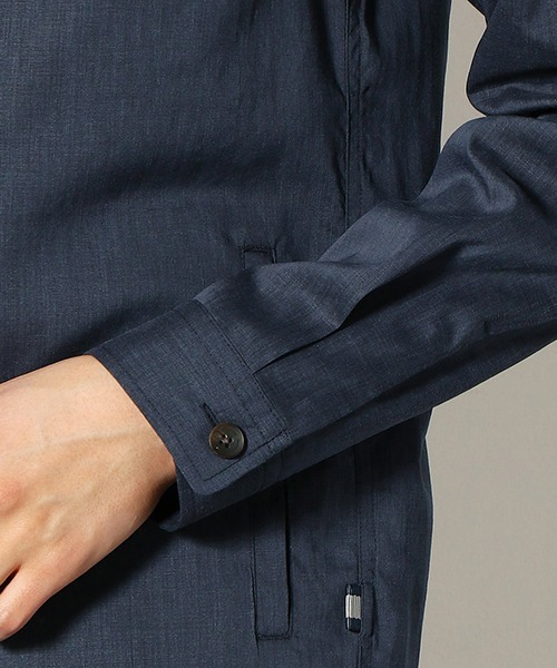 COMME CA COMMUNE(コムサコミューン)の「《リネンミックス》 MA-1 シャツブルゾン(ブルゾン・メンズ・ダークブラウン/ネイビー/カーキ/イエロー・SMALL/MEDIUM/LARGE)」の9枚目の写真