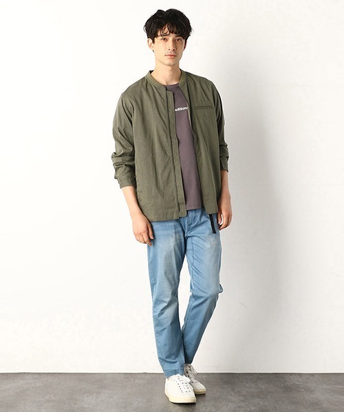 COMME CA COMMUNE(コムサコミューン)の「《リネンミックス》 MA-1 シャツブルゾン(ブルゾン・メンズ・ダークブラウン/ネイビー/カーキ/イエロー・SMALL/MEDIUM/LARGE)」の6枚目の写真