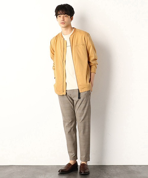 COMME CA COMMUNE(コムサコミューン)の「《リネンミックス》 MA-1 シャツブルゾン(ブルゾン・メンズ・ダークブラウン/ネイビー/カーキ/イエロー・SMALL/MEDIUM/LARGE)」の7枚目の写真